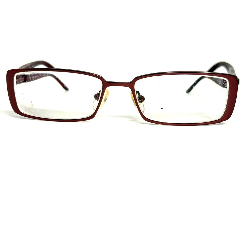 Tura MOD 156 Burgundy Red Rectangular Eyeglass Frames Rhinestone 51-16-140